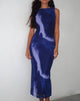 Image de la robe longue imprimée Fayola Watercolour Navy
