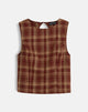 Image de Felia Tie Back Top in Red Check