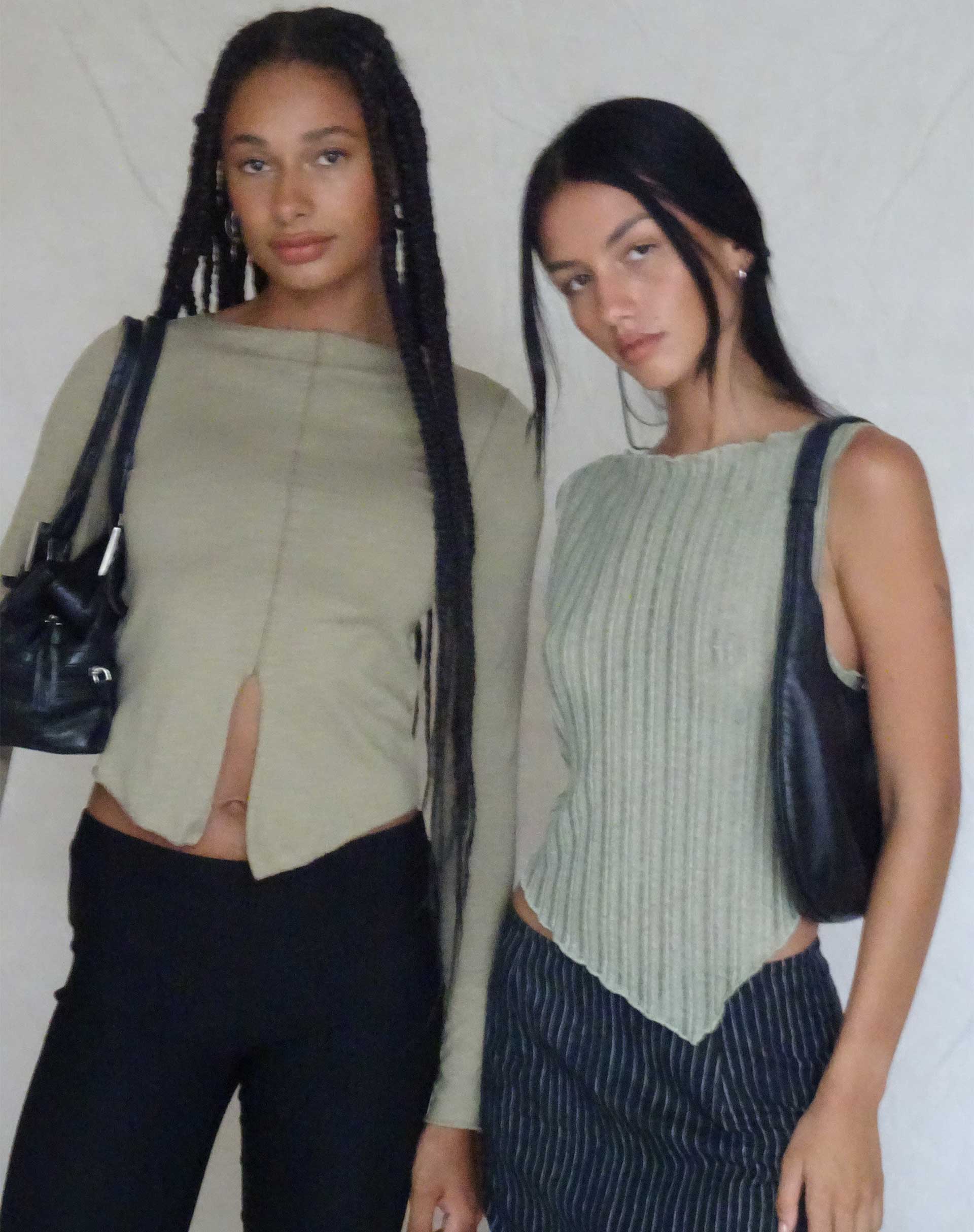 image de Etta Knitted Vest Top in Sage