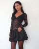 Image de Fiore Long Sleeve Top in Black Canina Rose Lace