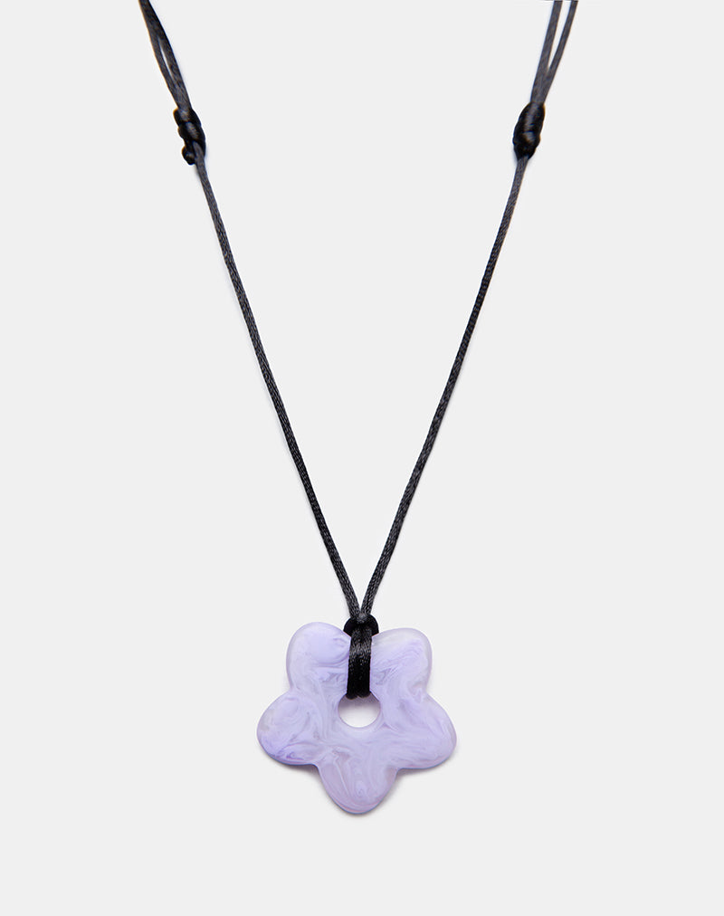 Image de Collier de fleurs en résine Lilas