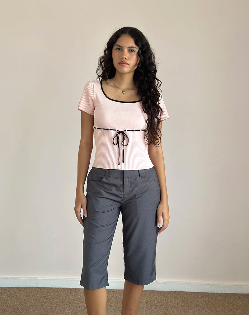 Image du top Frauke en rose blush et noir