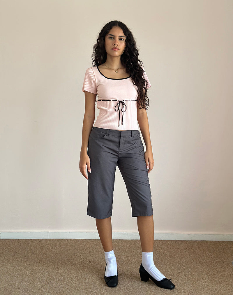 Image du top Frauke en rose blush et noir