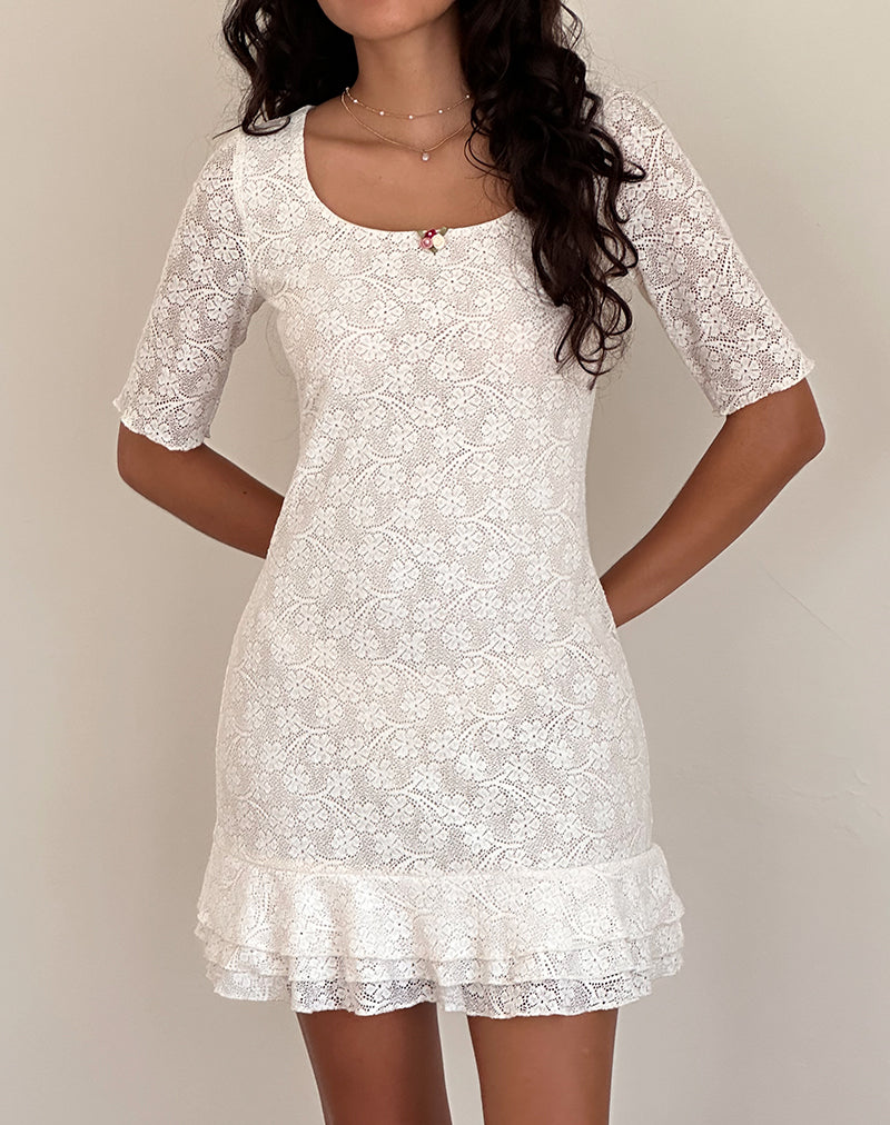 Image de Fredrika Mini robe en dentelle Ivoire