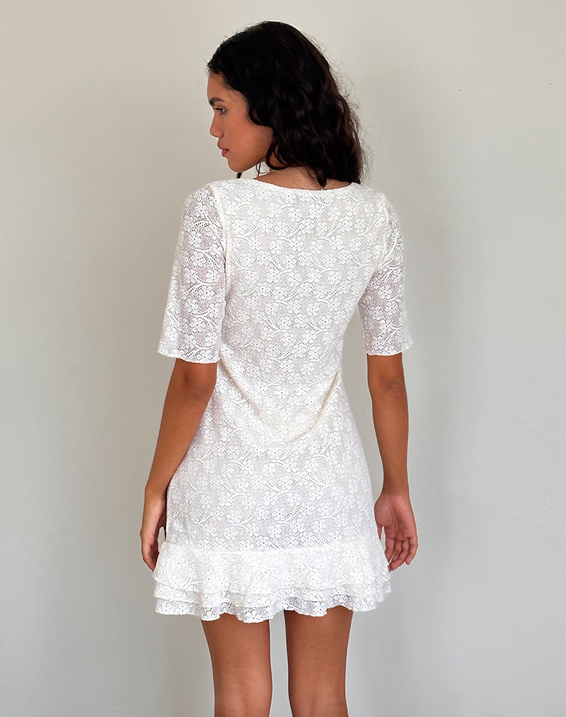 Image de Fredrika Mini robe en dentelle Ivoire