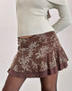 Image de la mini-jupe Friska en fleurs Blooming Vines Brown