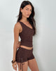 Image de Shrine Short in Stretch Broderie Brown
