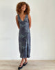 Image de Gabriela Midi Dress in Faded Botanical Green