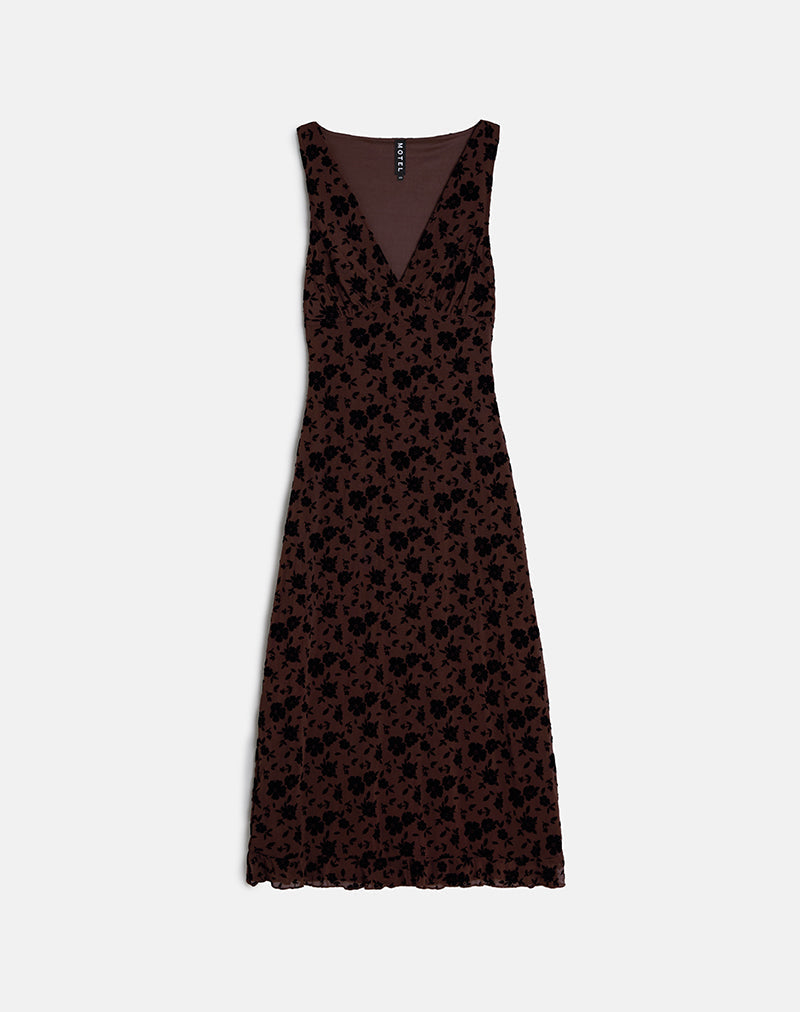 Image de Gabriela Midi Dress in Garden Floral Brown