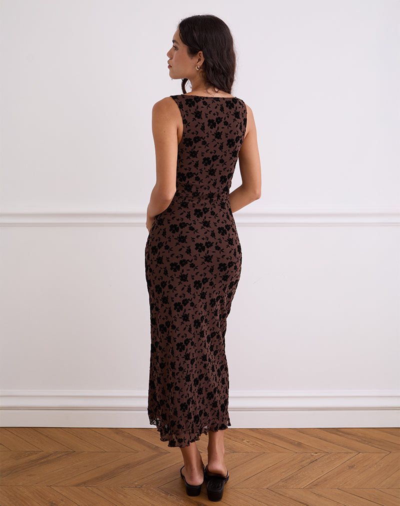 Image de Gabriela Midi Dress in Garden Floral Brown