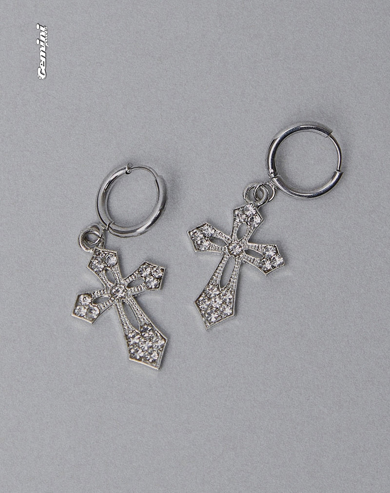 Boucles d'oreilles Croix de Gaia par Gemini Jewels