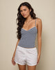 Image de Gaika Cami Top in Seersucker Gingham Navy