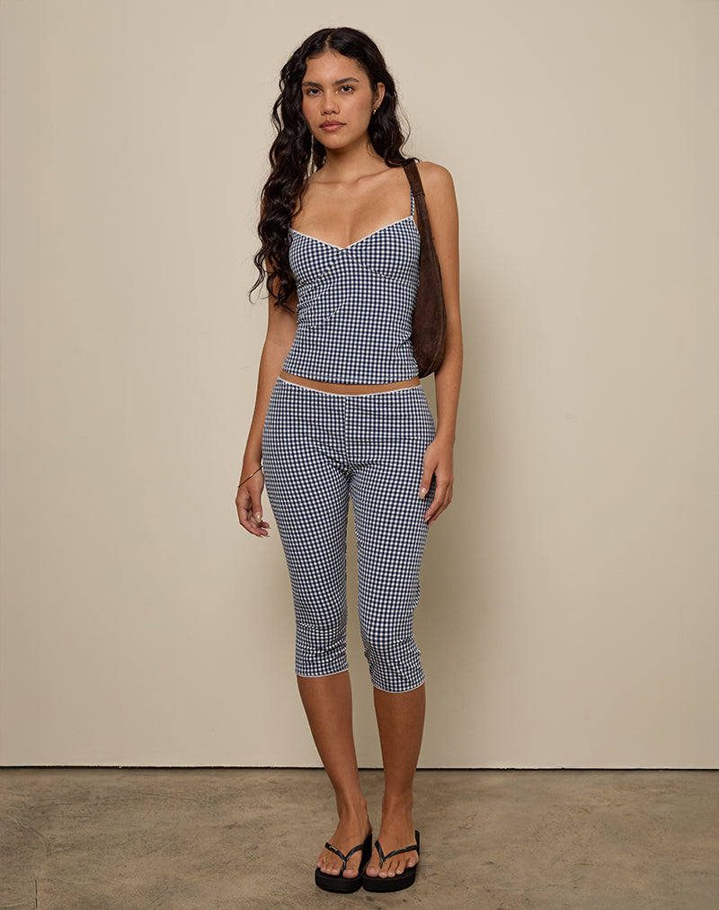 Image de Gaika Cami Top in Seersucker Gingham Navy
