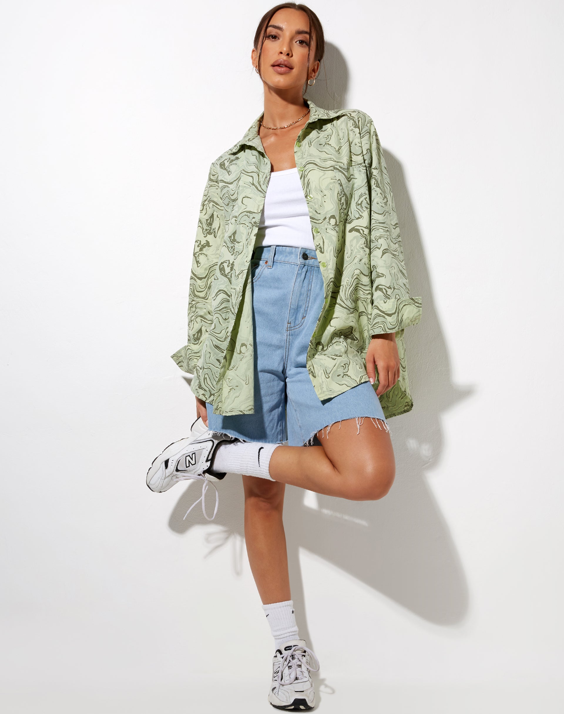 Image de Gane Shirt in Marble Green