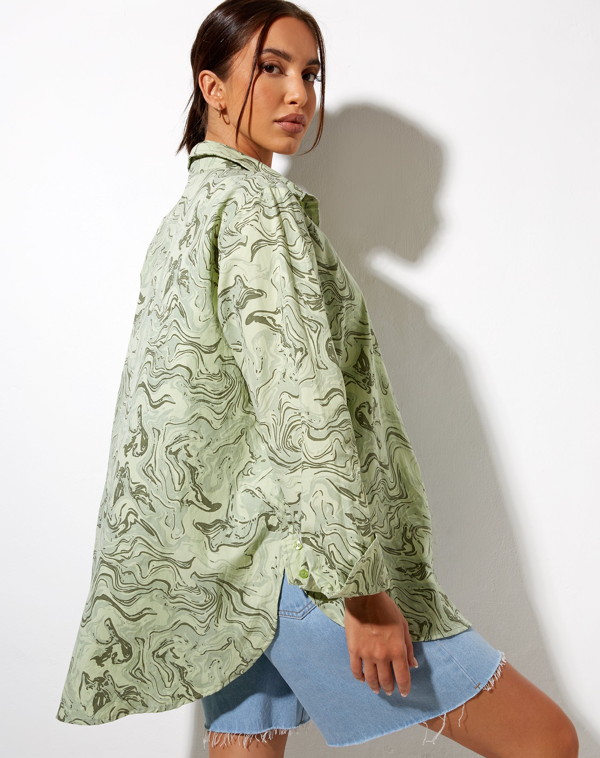 Image de Gane Shirt in Marble Green