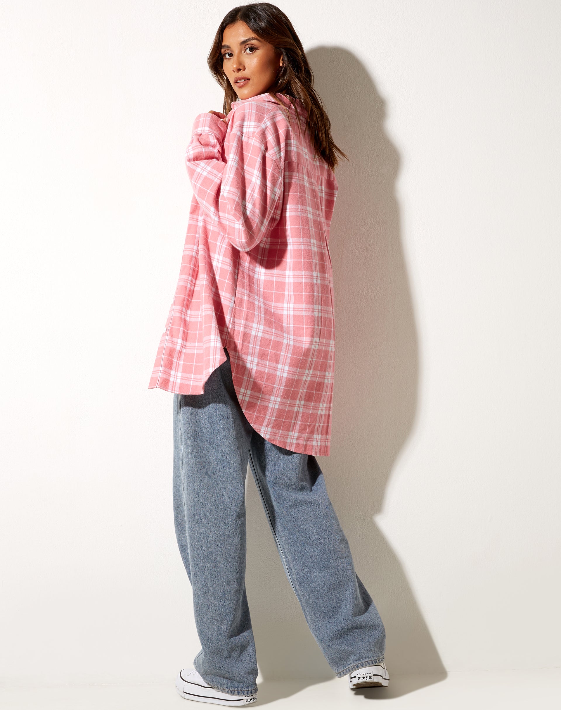 Image de Gane Shirt in Check Pink White
