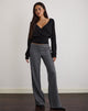 Image de Ganta Slim Trouser in Pinstripe Charcoal