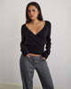 Image de Nilza Wrap Top in Knit Black
