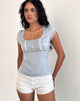 Image de Gavrilla Top in Satin Baby Blue