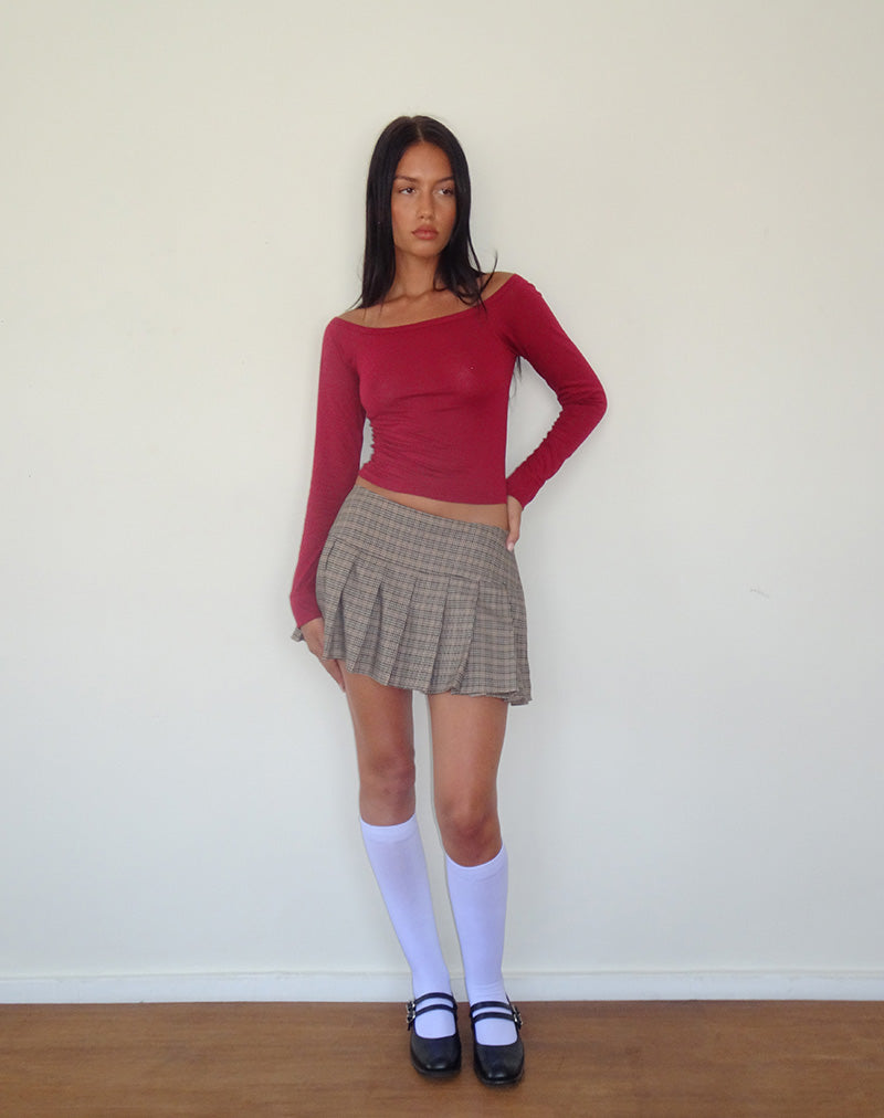 Image de Gavya Long Sleeve Top in Adrenaline Red
