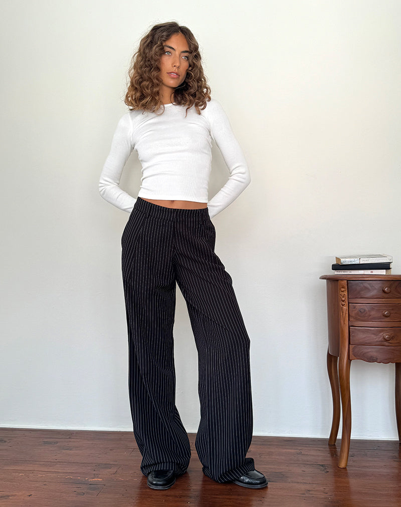 Pantalon Hondra à rayures noires