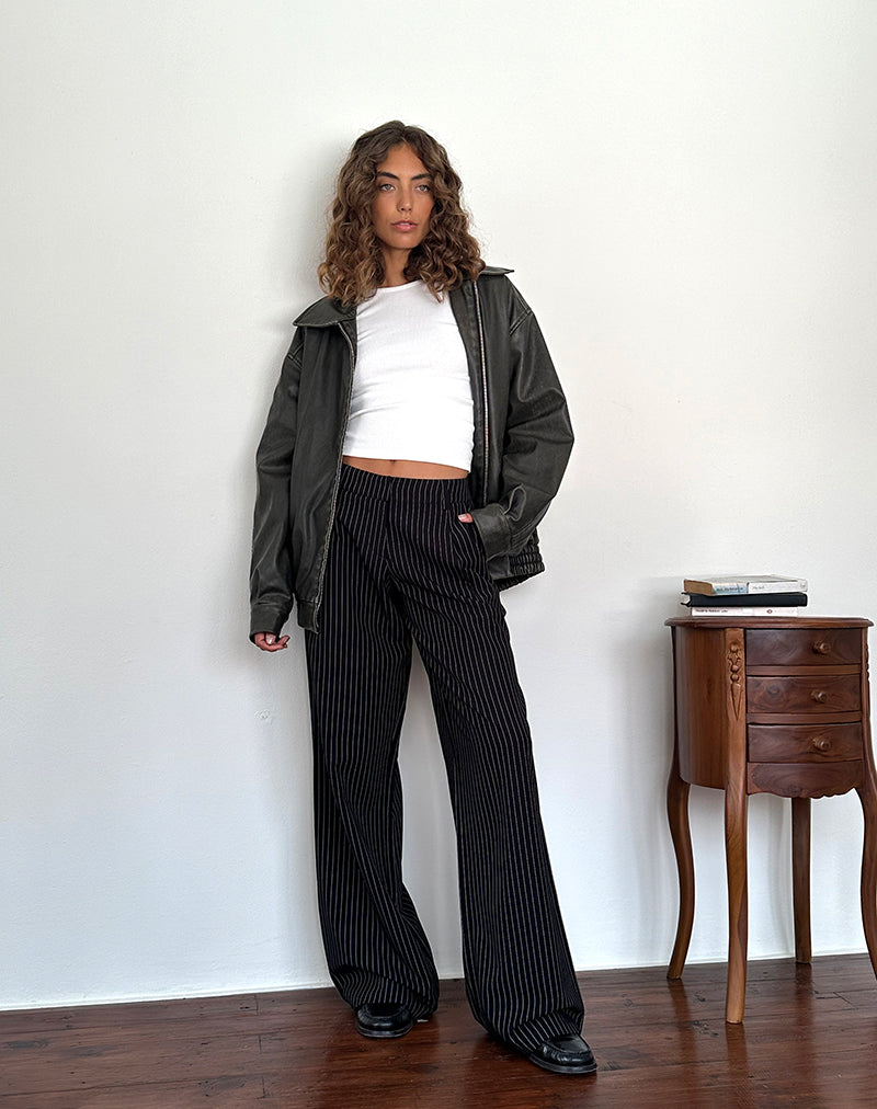 Image du pantalon Hondra à rayures noires