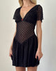 Image de la Mini robe Geni en Polka Black Flock