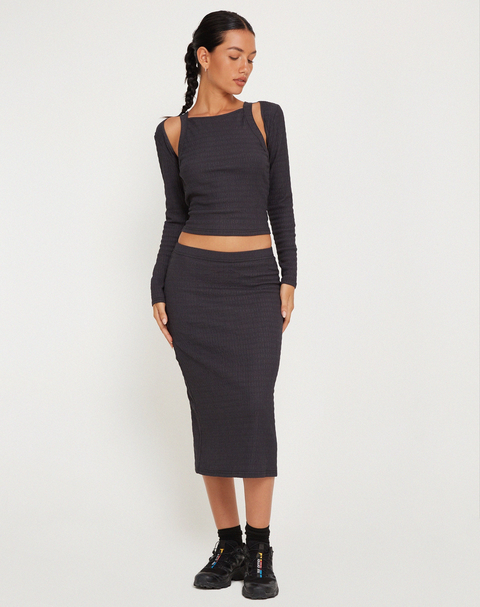 Image de GInny Top en anthracite froissé