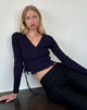 Image de Gisela Cardigan tricoté en bleu nuit