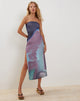 Image de Givanda Bandeau Maxi Dress in Pink Digi Gradient Print