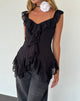 Image de Glaiza Ruffle Cami Top in Black