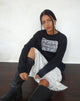 Image de Glo Oversized Sweatshirt en noir avec Heartbreaker Graphic