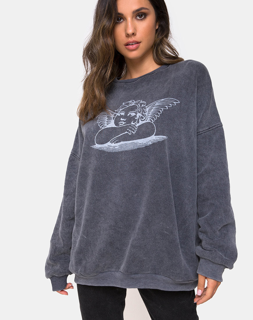 Image de Glo Sweatshirt in Stone Wash Angelo