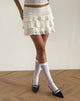 Image de la mini-jupe Camigo en dentelle ivoire Heart Lace