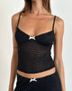 Image de Grafika Cami Top in Black Heart Lace