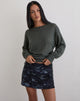Image de Grisha Long Sleeve Knit Top in Grey Smokey Green