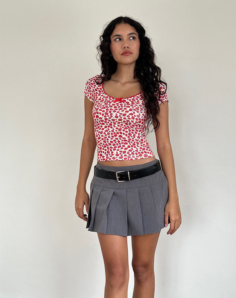 Image de Grodi Fitted Top in Strawberry 2023 Print