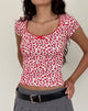 Image de Grodi Fitted Top in Strawberry 2023 Print