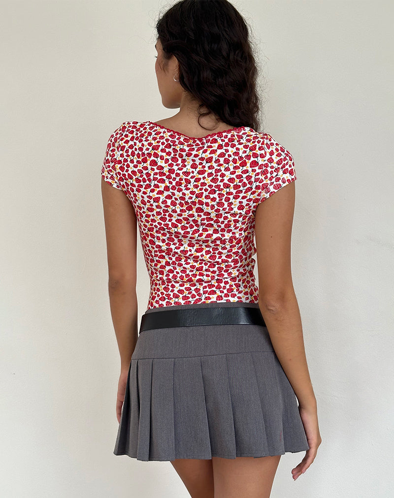 Image de Grodi Fitted Top in Strawberry 2023 Print