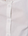  Popeline blanche avec bordure en broderie