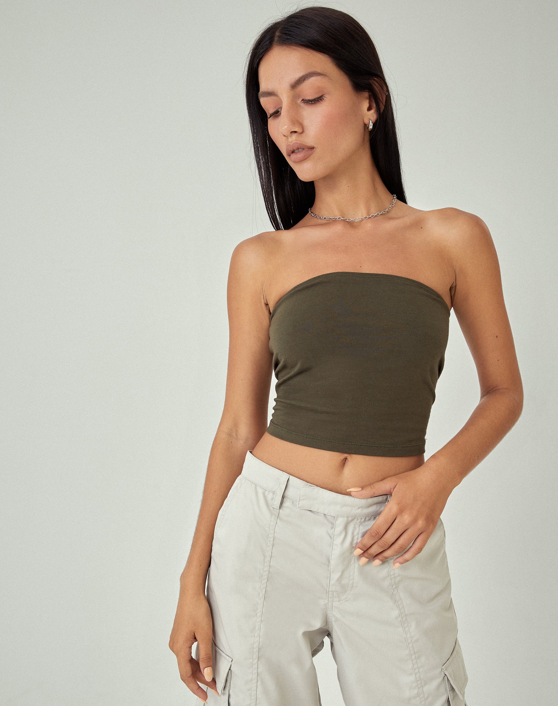 Image de MOTEL X JACQUIE Top bandeau Shae en olive