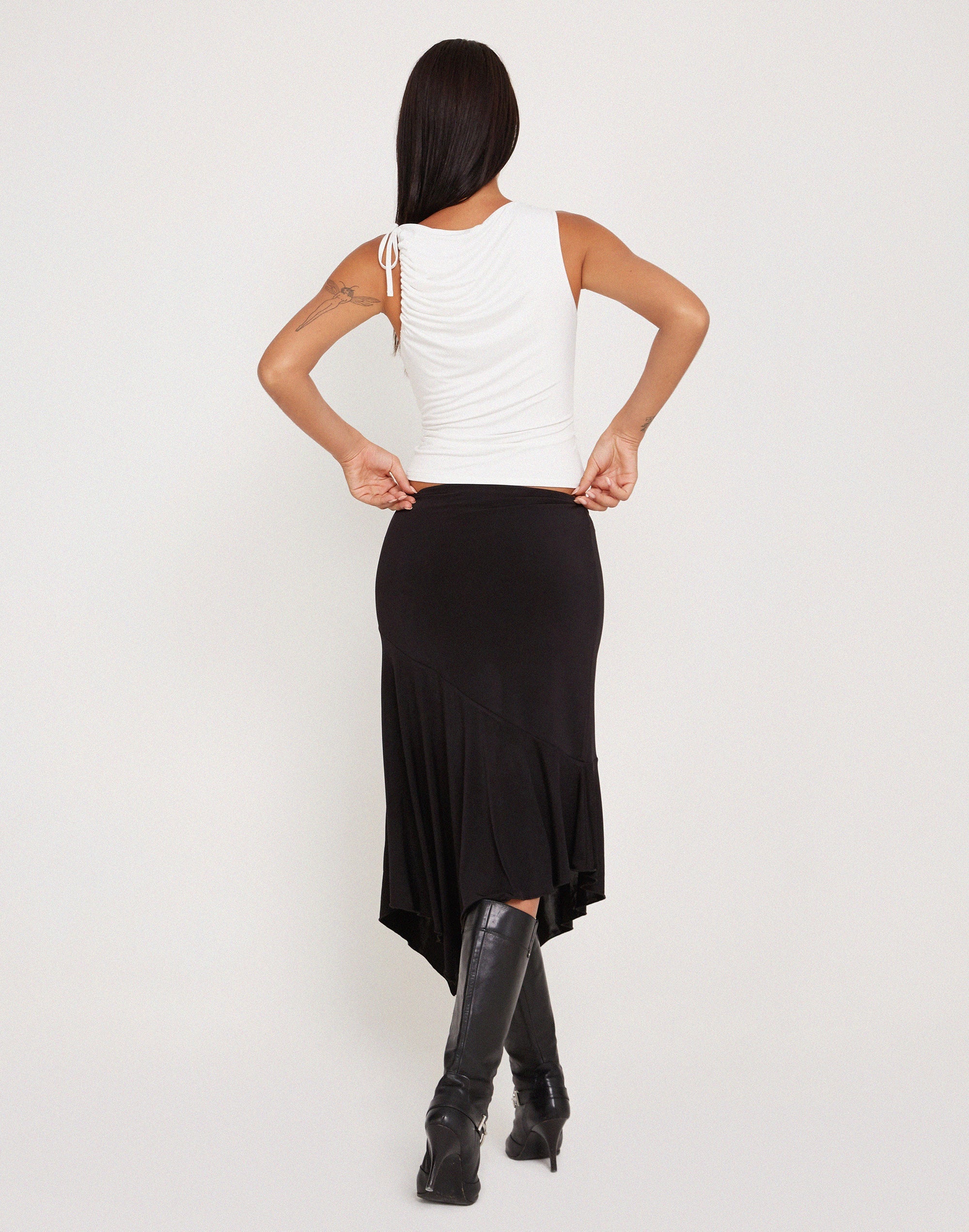 Image de Hagne Crop Vest Top in Off White