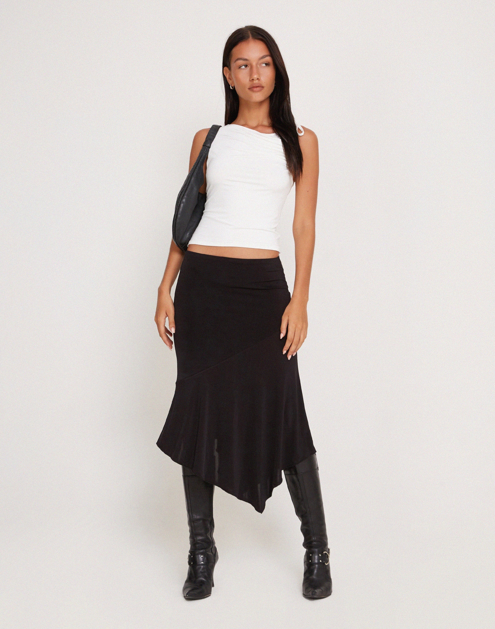 Image de Cinta Low Rise Midi Skirt in Black