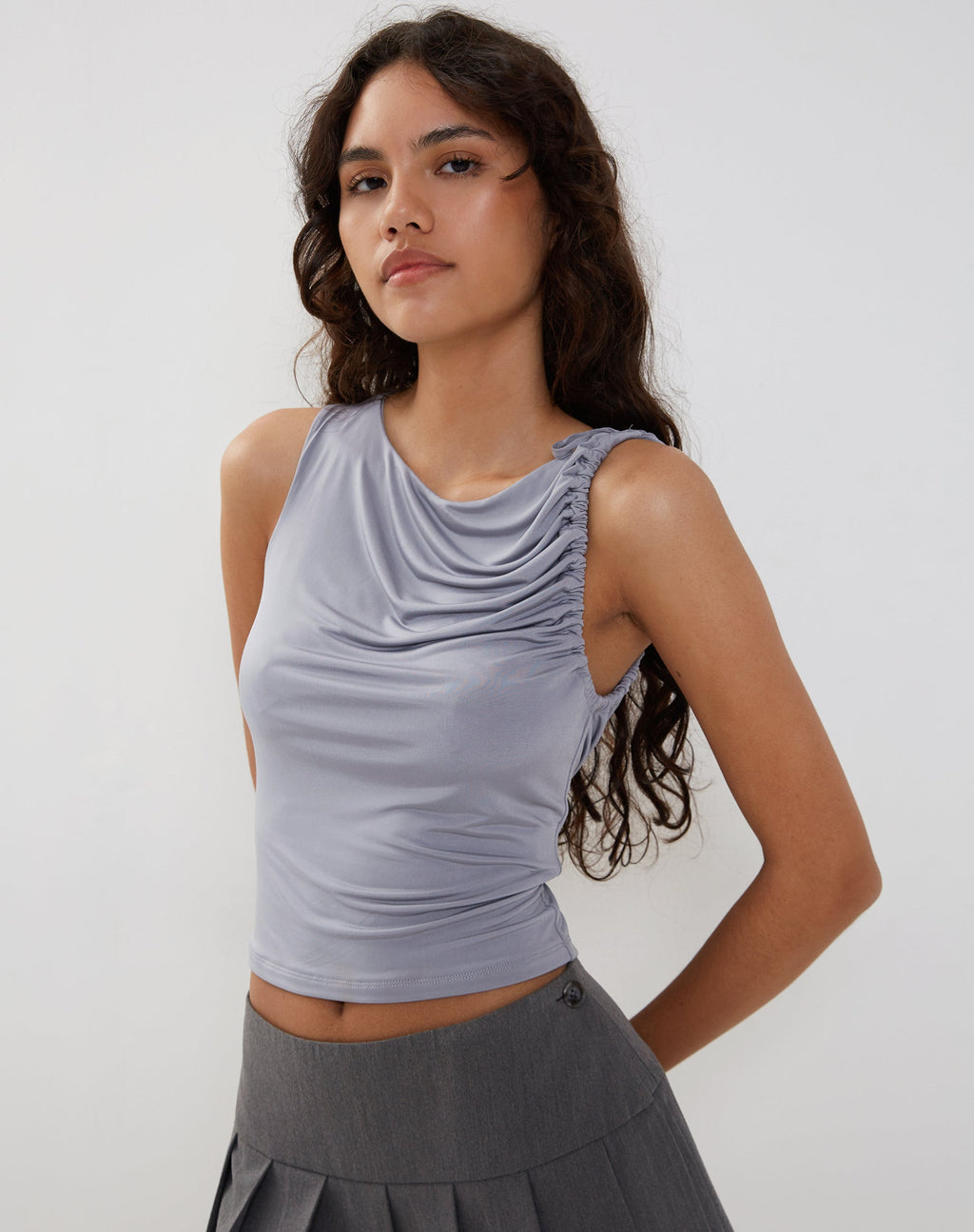 Top de gilet Hagne en argent