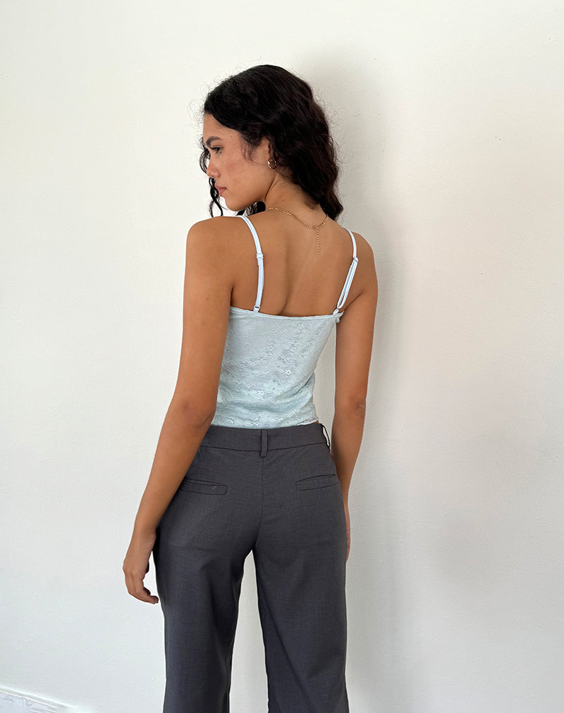 Image de Hali Cami Top in Ice Blue Orchid Lace