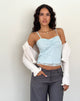 Image de Hali Cami Top in Ice Blue Orchid Lace
