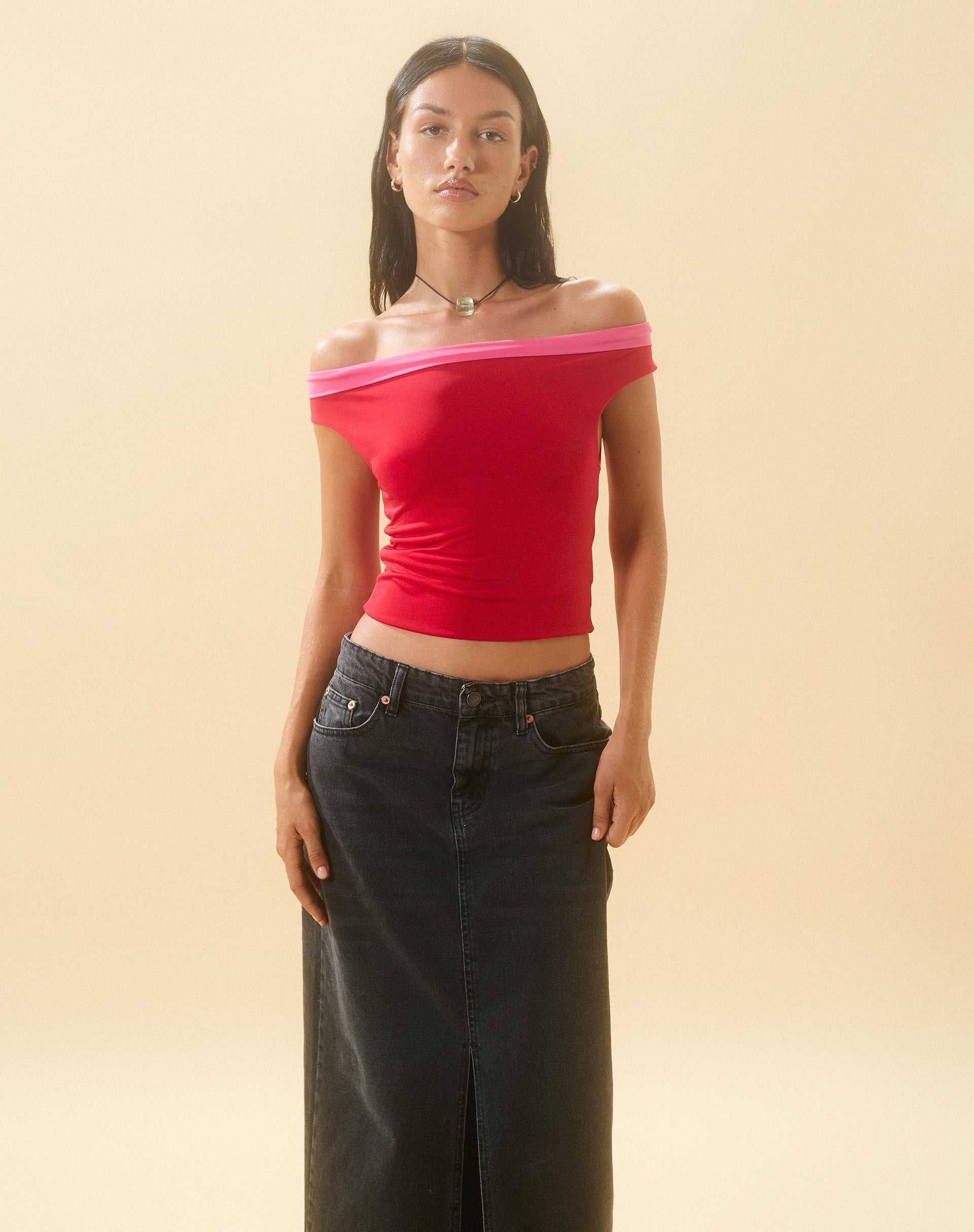 Image de Halle Bardot Top in Red Pink