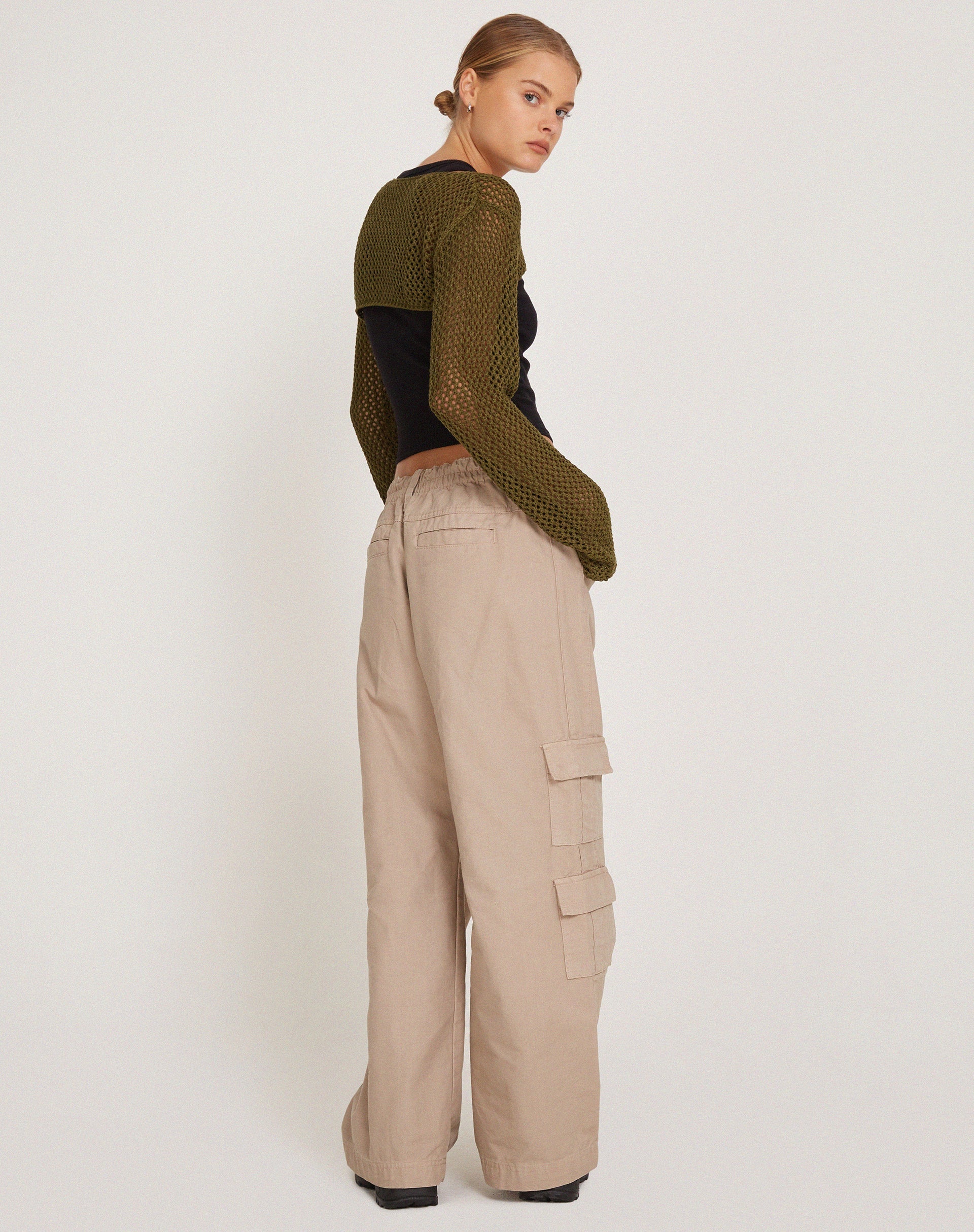 Image de Hanita Bolero Top in Olive Green