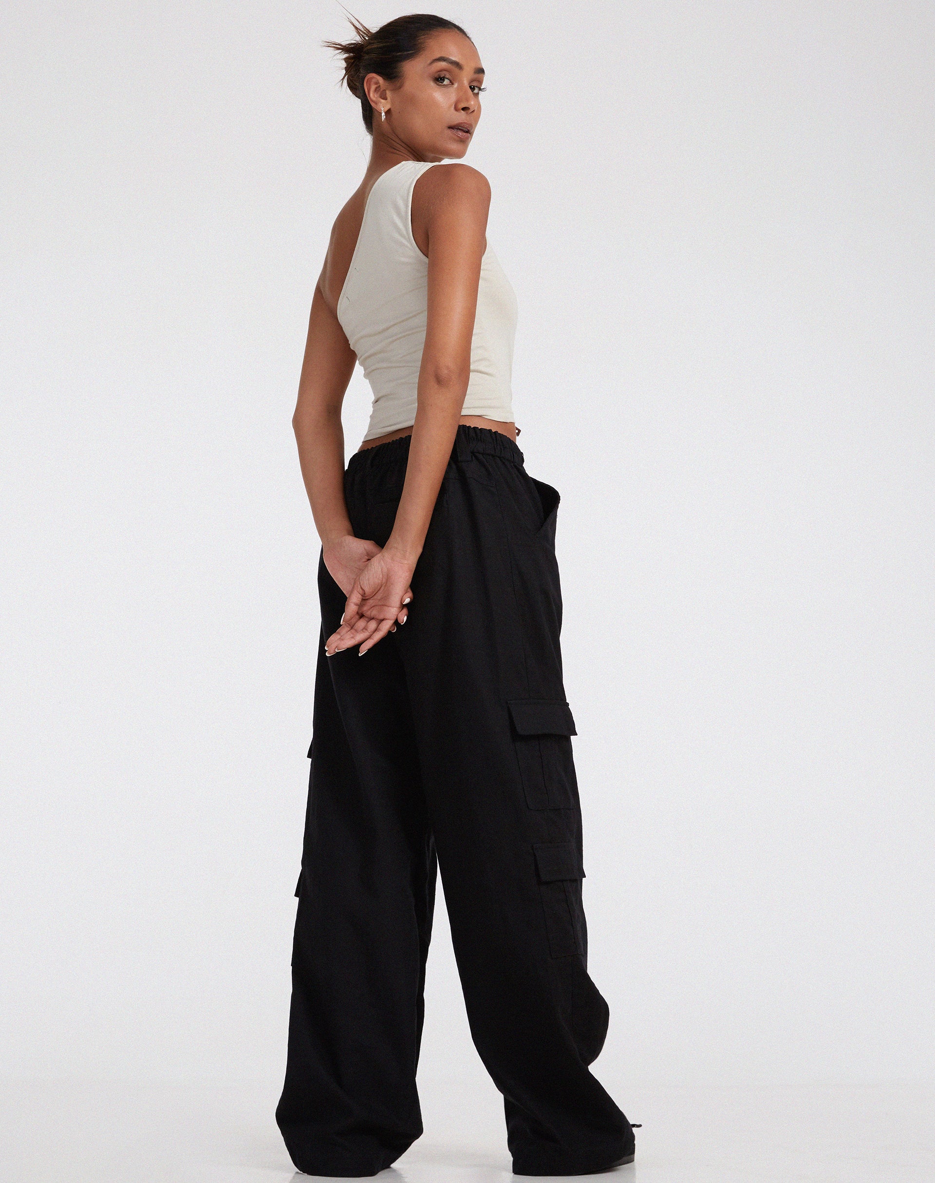Image de Hansa Cargo Trouser en Rami Black