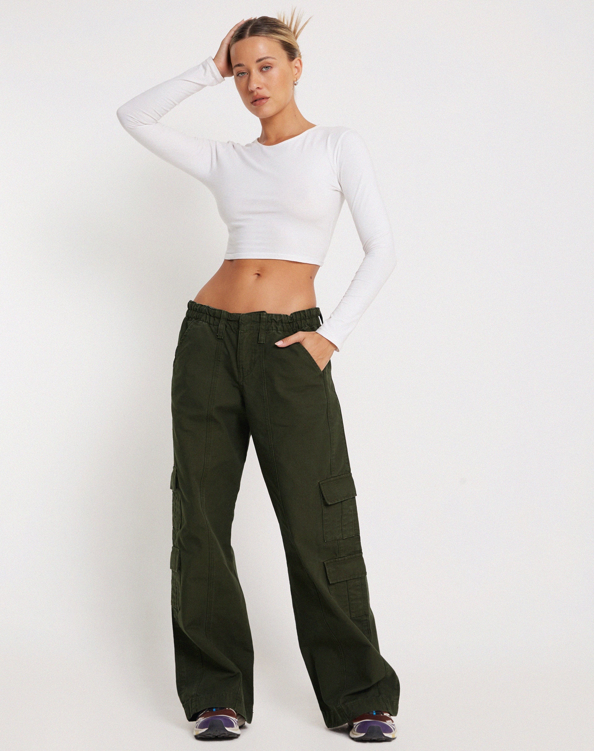 Image de Hansa Cargo Trouser in Dark Olive